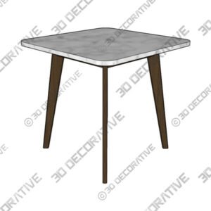 Vena Walnut Cafe Table - 3D Decorative