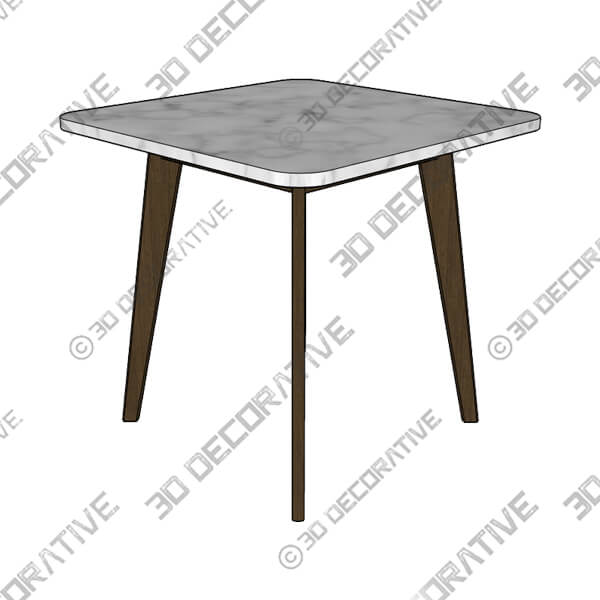 Vena Walnut Cafe Table-3DDecorative Vena Walnut Cafe Table - 3D Decorative