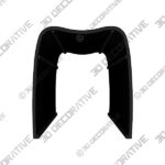 Verana 42 12 Wide Black Finish Modern Bent Bamboo Wood Bench - 3D Decorative