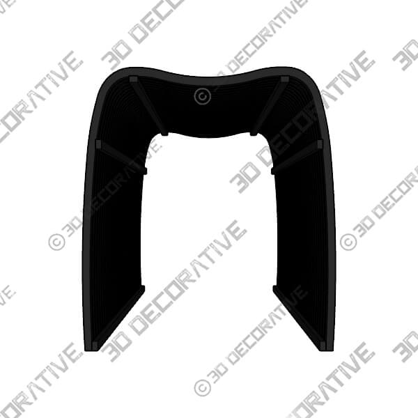 Verana 42 12 Wide Black Finish Modern Bent Bamboo Wood Bench - 3D Decorative