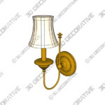 Sconce (2) (11) Yorktown 1-Light Wall Sconce - 3D Decorative
