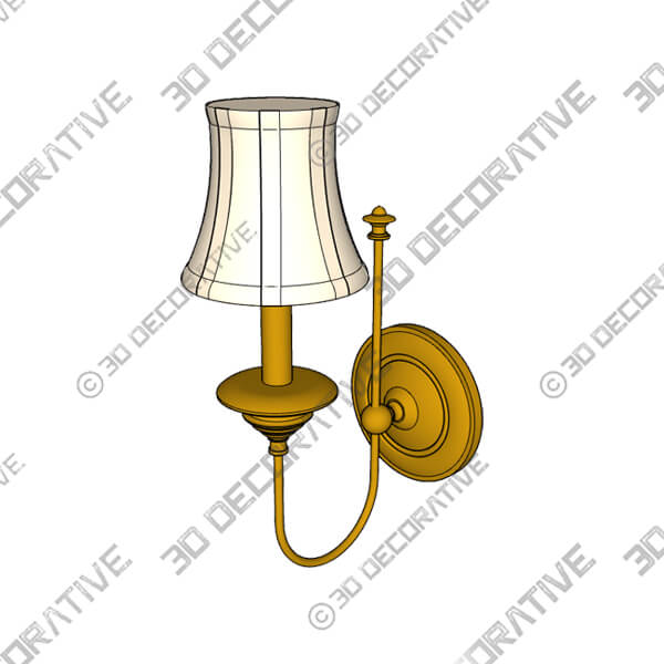 Yorktown 1-Light Wall Sconce - 3D Decorative