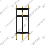 Side Table (1) (8) Zuo William Painted Black Gold Metal Side Table - 3D Decorative