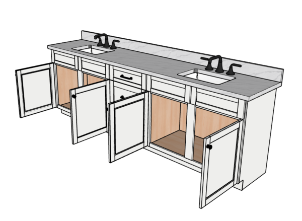 105 Inches to 108 Inches Vanity - 3D Decorative