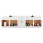 132 to 135 Inches Vanity Cabinat_Open Door Vanity_Front view 132 Inches to 135 Inches Vanity - 3D Decorative