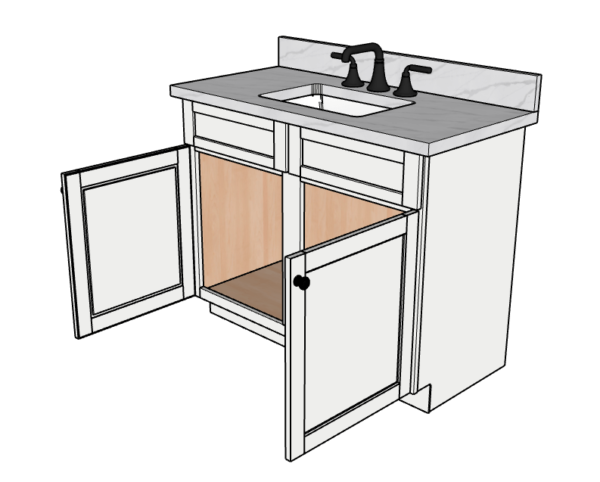 42 Inches to 45 Inches Vanity - 3D Decorative