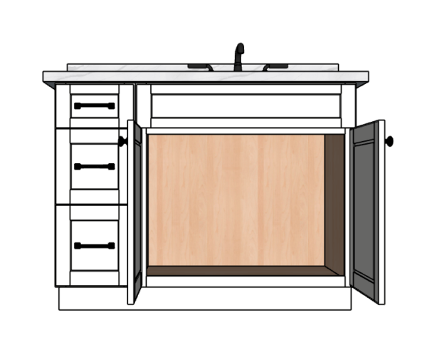 45 Inches to 48 Inches Vanity - 3D Decorative