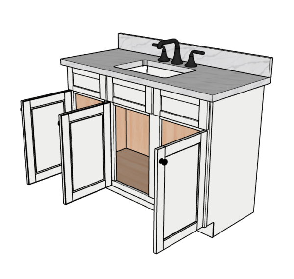 48 Inches to 51 Inches Vanity - 3D Decorative