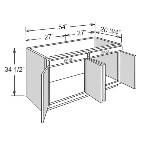132 Inches to 135 Inches Vanity - 3D Decorative