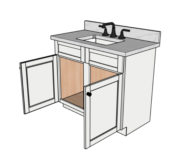 39 Inches to 42 Inches Vanity - 3D Decorative