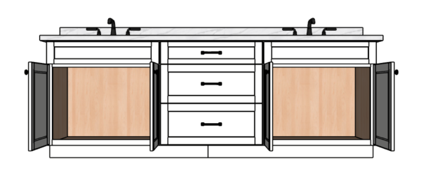 96 Inches to 99 Inches Vanity V.2 - 3D Decorative