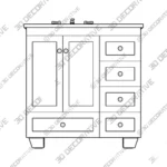 Acclaim Single Sink White Bath Vanity – 3D Decorative Acclaim Single Sink White Bath Vanity – 3D Decorative