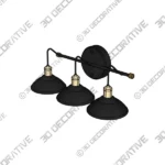 Aiwen Light Black Industrial Vanity Light 3D Decorative