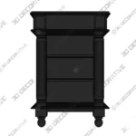 Americana Black Kitchen Island – 3D Models