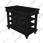 Americana Black Kitchen Island – Shop Now