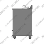 Angelissa Single Bathroom Vanity 3D Decorative