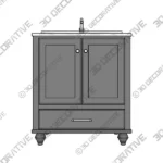 Angelissa Single Bathroom Vanity 3D Models