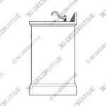 Annaline Double Bathroom Vanity 3D Decorative