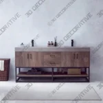 Annice Double Bathroom Vanity with Cultured Marble Top - Sketchup Model Annice Double Bathroom Vanity with Cultured Marble Top Sketchup Model