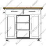 Aralynne Kitchen Island Cart – 3D Decorative Aralynne Kitchen Island Cart – 3D Decorative