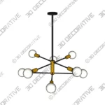 Ariyona Sputnik Sphere Chandelier – 3D Decorative Ariyona Sputnik Sphere Chandelier – 3D Decorative