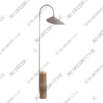 Arum Floor Lamp with Marble Base and Adjustable Shade Arum Floor Lamp with Marble Base and Adjustable Shade