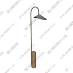 Arum Floor Lamp with Marble Base and Adjustable Shade - 3D Models Arum Floor Lamp with Marble Base and Adjustable Shade 3D Models