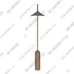 Arum Floor Lamp with Marble Base and Adjustable Shade - 3D SketchUp Arum Floor Lamp with Marble Base and Adjustable Shade 3D SketchUp