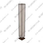 Bailey Floor Lamp with Adjustable Antique Brass Design 3D Models