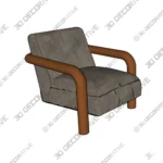 Balance Accent Chair with Wooden Frame Upholstery - 3D Models Balance Accent Chair with Wooden Frame Upholstery 3D Models