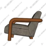 Balance Accent Chair with Wooden Frame Upholstery - 3D SketchUp Balance Accent Chair with Wooden Frame Upholstery 3D SketchUp