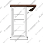 Bartlett Kitchen Island with White Wood Top – 3D Models Bartlett Kitchen Island with White Wood Top – 3D Models