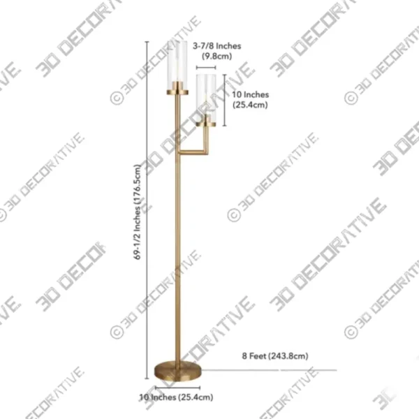 Basso Torchiere Floor Lamp with Adjustable Light Control