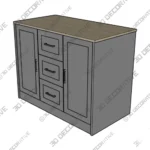 Butcher Block Island – 3D Decorative Butcher Block Island – 3D Decorative