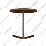 C Shaped Walnut End Table with Rounded Top -3D SketchUp C Shaped Walnut End Table with Rounded Top 3D SketchUp