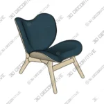 Conversation Piece Lounge Chair with Sculpted Wood Frame - 3D Models Conversation Piece Lounge Chair with Sculpted Wood Frame 3D Models