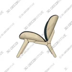 Conversation Piece Lounge Chair with Sculpted Wood Frame - 3D SketchUp Conversation Piece Lounge Chair with Sculpted Wood Frame 3D SketchUp