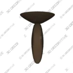 Curved Walnut Side Table in Nordic Minimalist Style - 3D Decorative Curved Walnut Side Table in Nordic Minimalist Style 3D Decorative