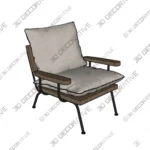 Declan Accent Chair with Tufted Back and Wood Legs Upholstered 3D Decorative