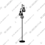 Dimmable Floor Lamp with 3 Bulbs Zakaria Tree Design 3D SketchUp