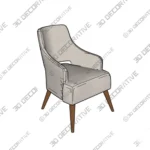 Dree Accent Chair in Soft Ivory Boucle Upholstery - 3D Models Dree Accent Chair in Soft Ivory Boucle Upholstery 3D Models