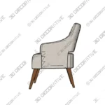 Dree Accent Chair in Soft Ivory Boucle Upholstery - 3D SketchUp Dree Accent Chair in Soft Ivory Boucle Upholstery 3D SketchUp