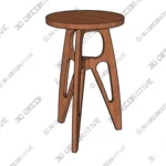Elegant Solid Wood Side Table for Bedroom or Living Space - 3D Models Elegant Solid Wood Side Table for Bedroom or Living Space 3D Models