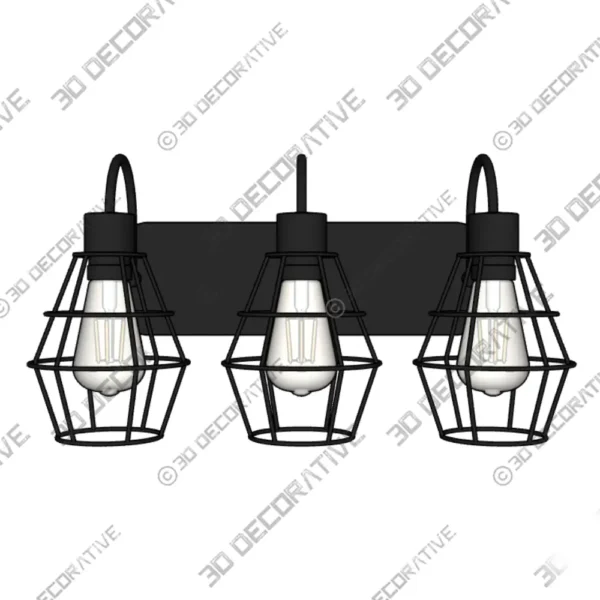 Elibbren Retro Industrial Bathroom Vanity Light - 3D Models