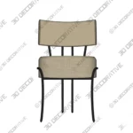 Enid Lounge Chair with Curved Back and Sculptural Frame 3D Decorative