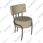 Enid Lounge Chair with Curved Back and Sculptural Frame 3D Models