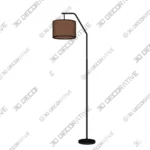 Eryn Cylindrical Floor Lamp in Metal and Fabric 3D SketchUp