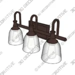 Falbo 3-Light Vanity Light – 3D Decorative Falbo 3 Light Vanity Light – 3D Decorative