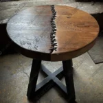 Handmade Reclaimed Wood Side Table for Rustic Interiors Handmade Reclaimed Wood Side Table for Rustic Interiors