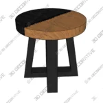 Handmade Reclaimed Wood Side Table for Rustic Interiors - 3D SketchUp Handmade Reclaimed Wood Side Table for Rustic Interiors 3D SketchUp